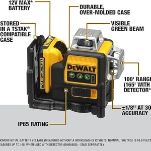 12V MAX Green Line Laser Level, Cordless/Rechargeable (DW089LG)